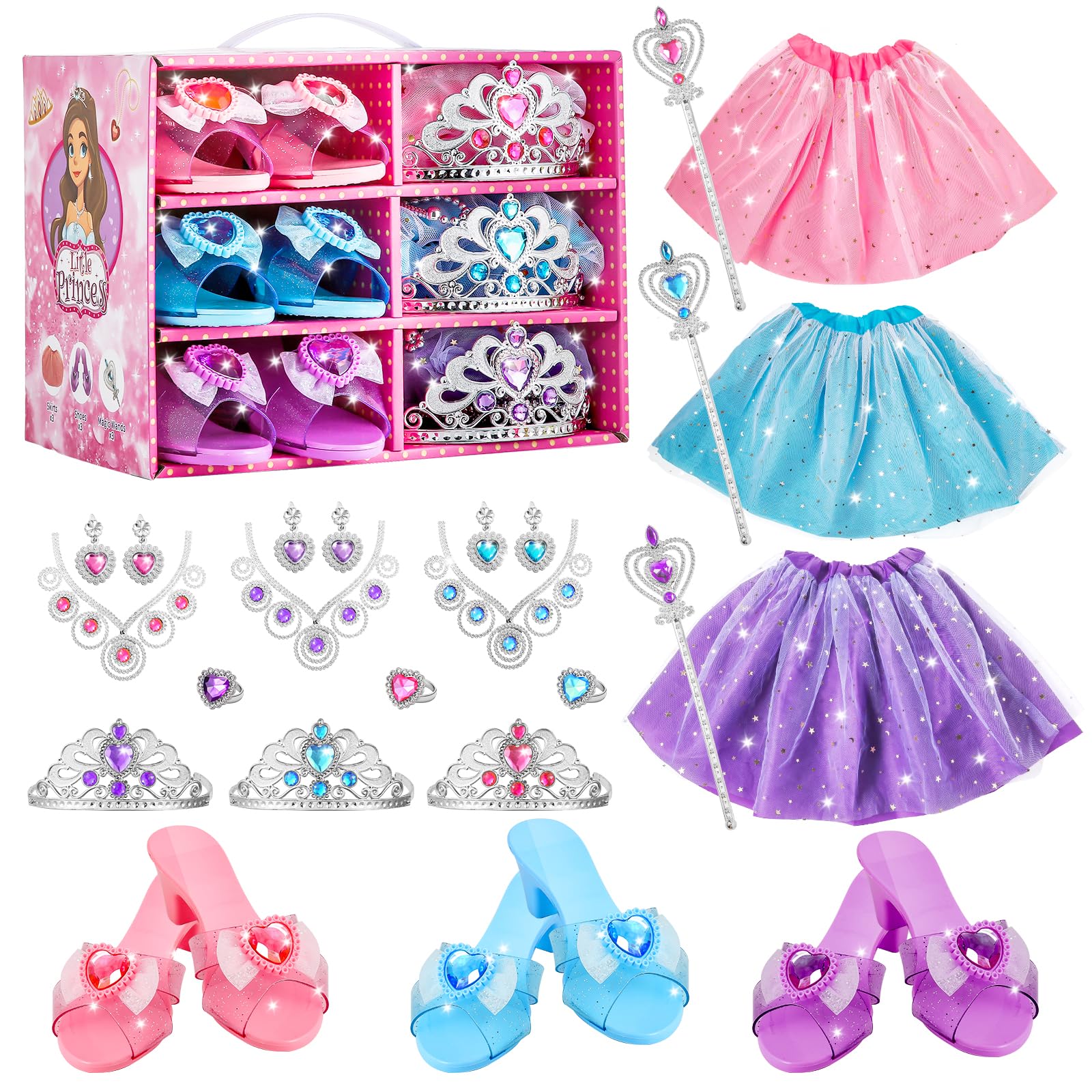 Buy ShyLizard Princess Dress Up Sets for Little Girls, Kids' Dress
